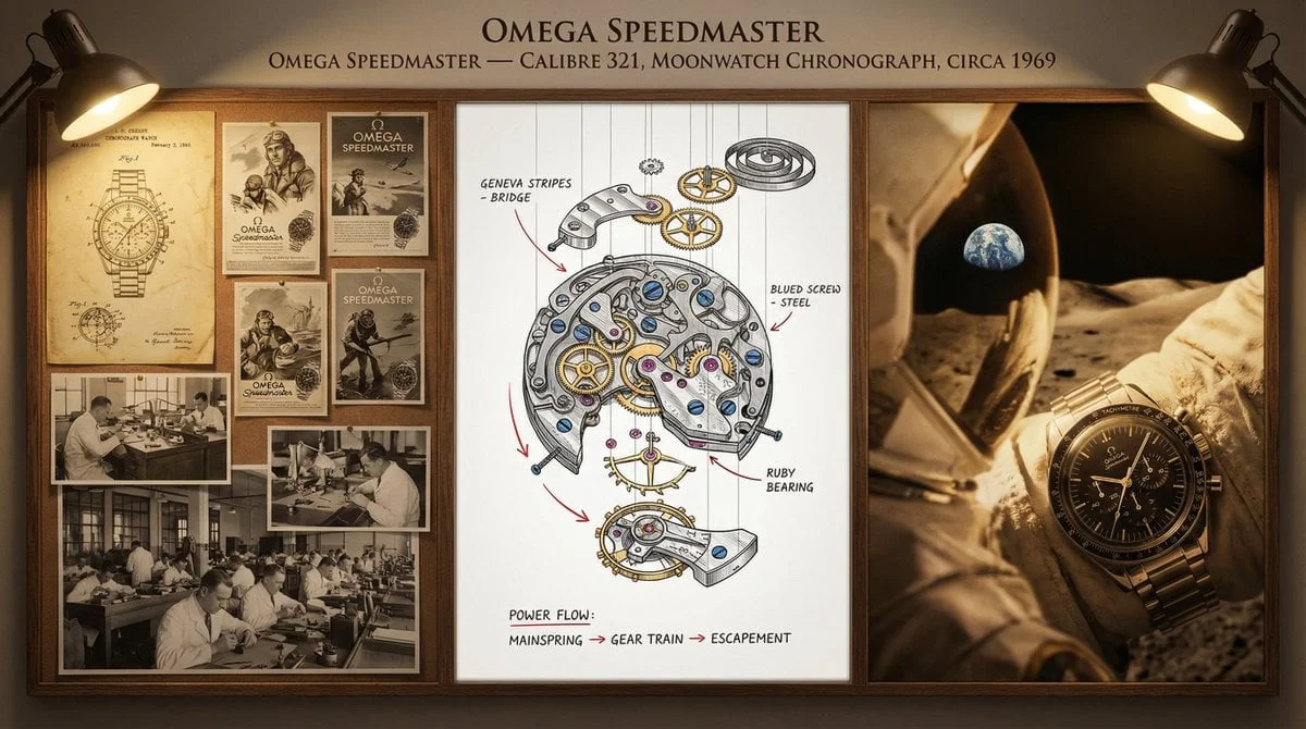 A master watchmaker s documentation board for