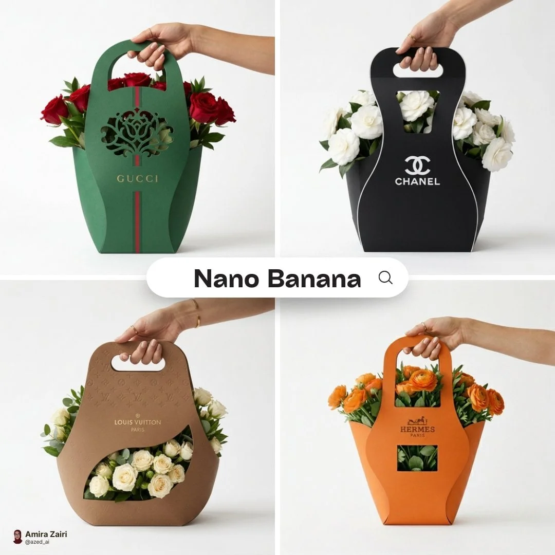 Minimalist branded flower packaging design for brand