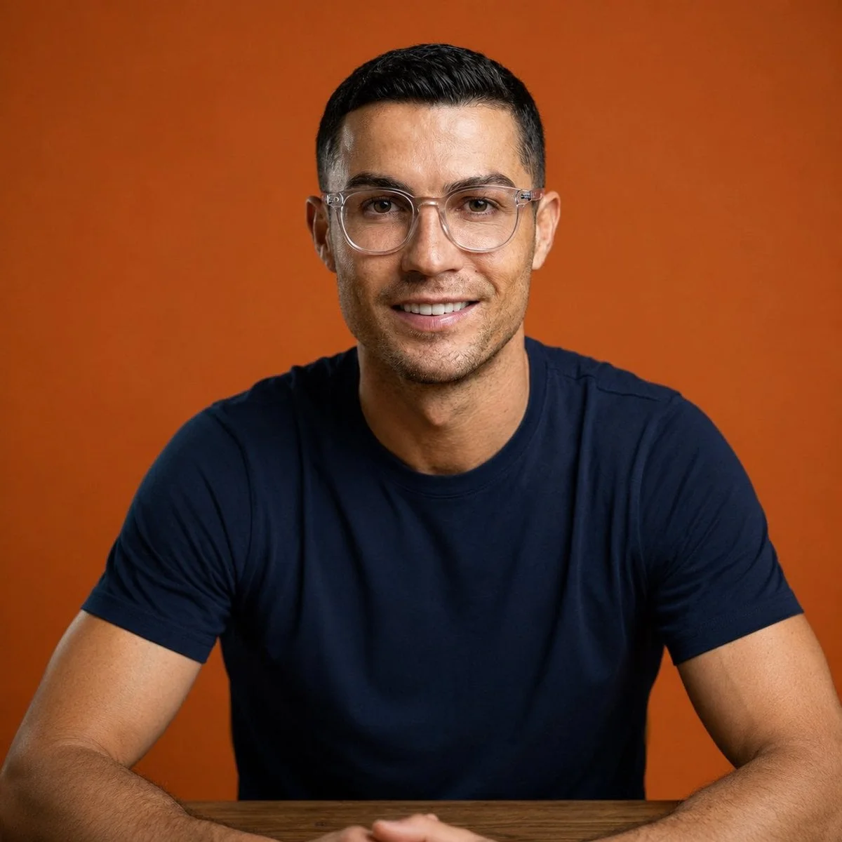 Orange Background Male Portrait