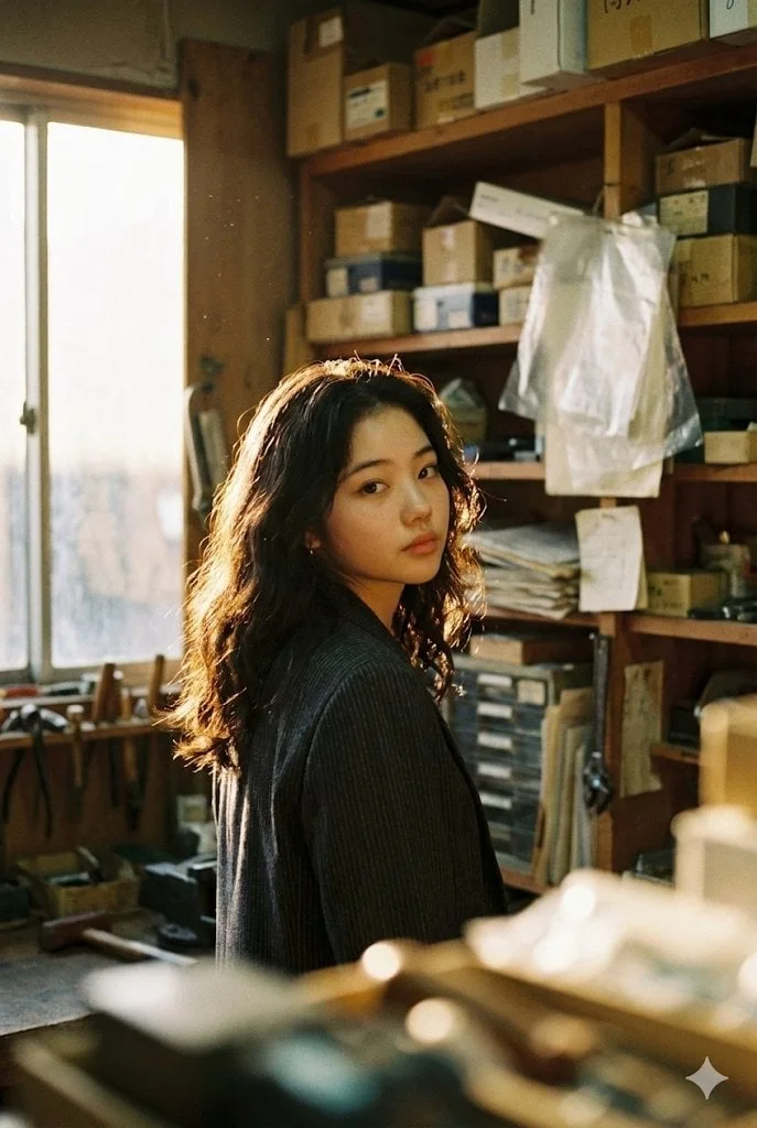 subject description Young East Asian woman positio