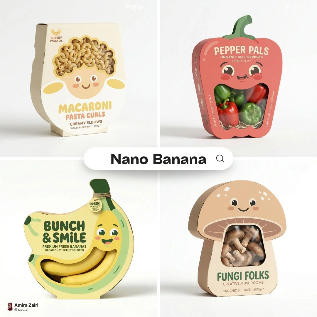Playful designer packaging for product name creative
