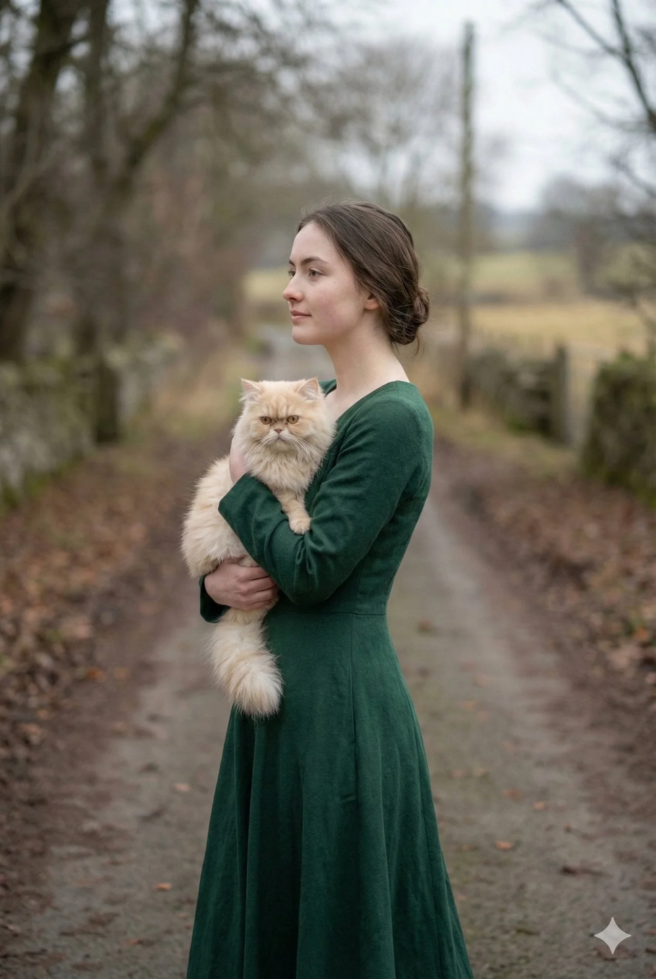 portrait of a young woman in her early 20s walking