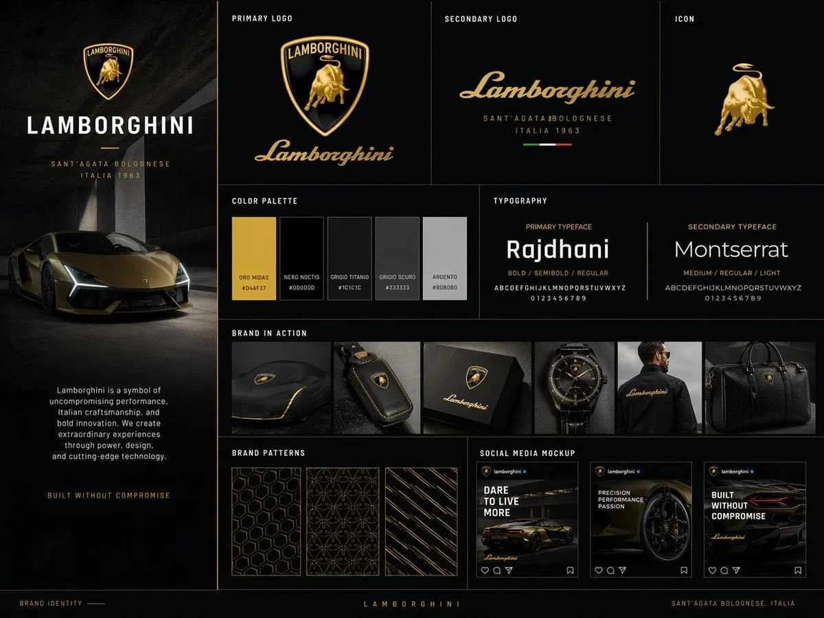 Create a premium brand kit board for BRAND NAME