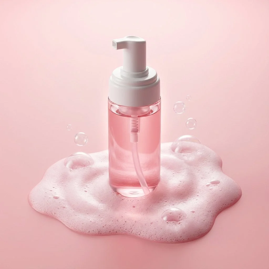Premium minimalist skincare product photography