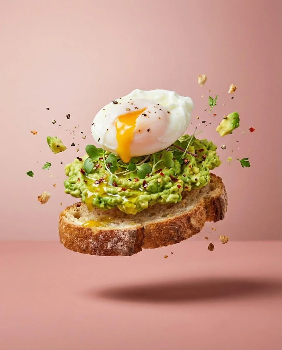 Professional studio food photography series featuring