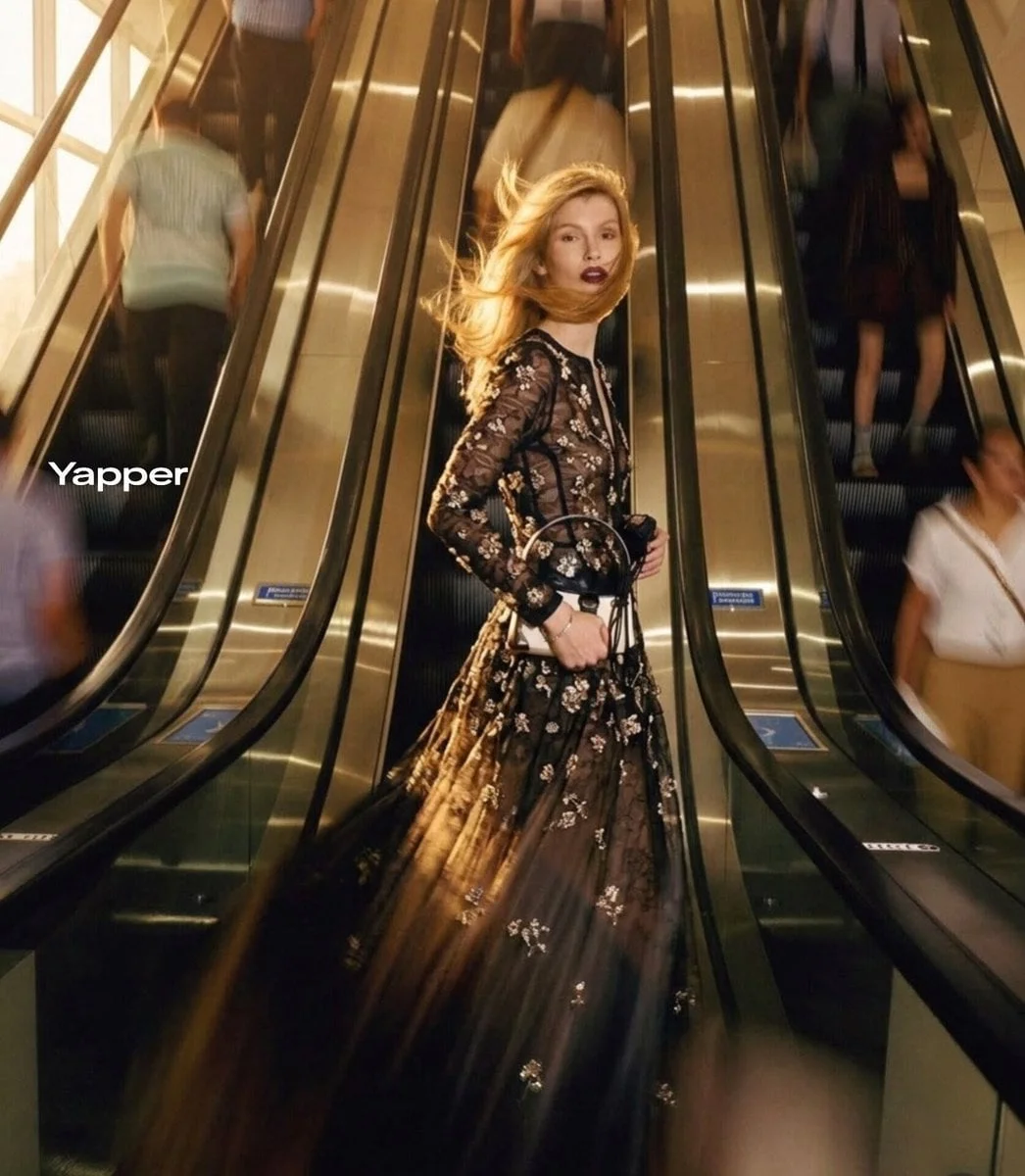 Ultra-realistic cinematic fashion photograph of a