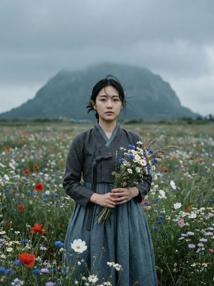 Ultra-realistic cinematic portrait of a young East Asian