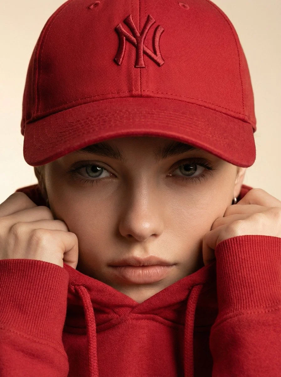 Ultra-realistic fashion beauty crop of a female model
