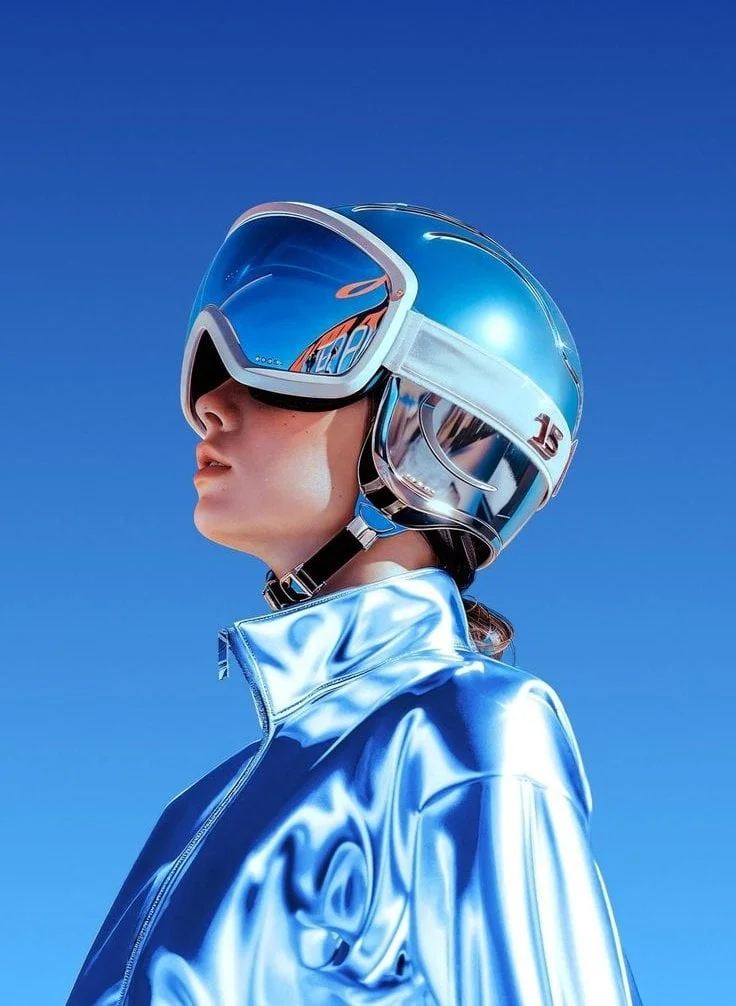 Ultra-Realistic Futuristic Portrait of a Young Woman in Side Profile Facing Left