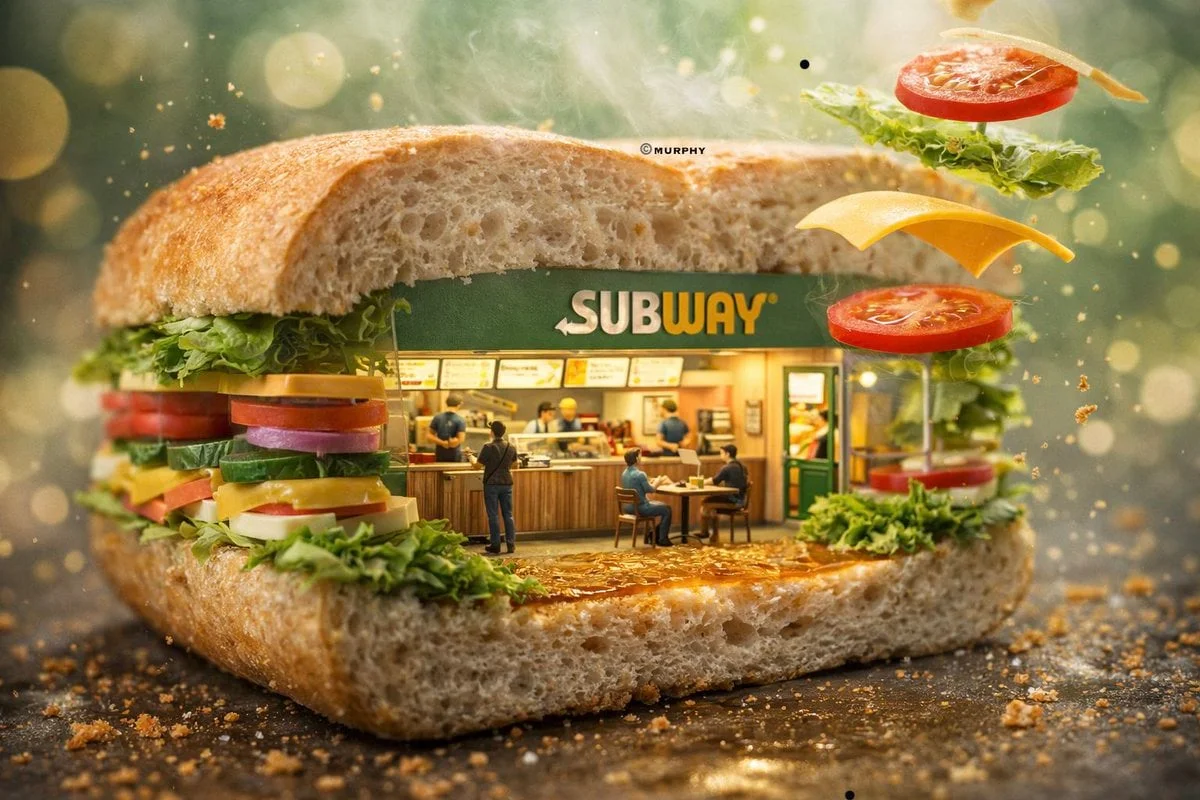 Ultra-realistic 3D miniature diorama of a BRAND NAME