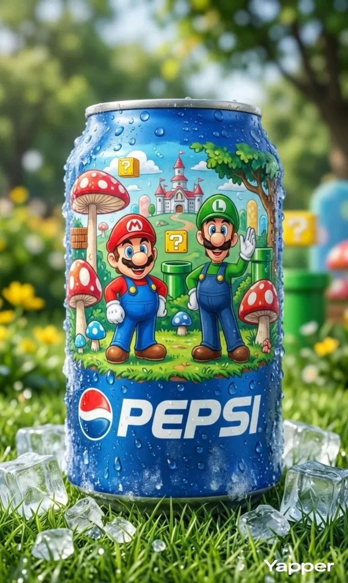 Ultra-realistic product photography of a chilled blue