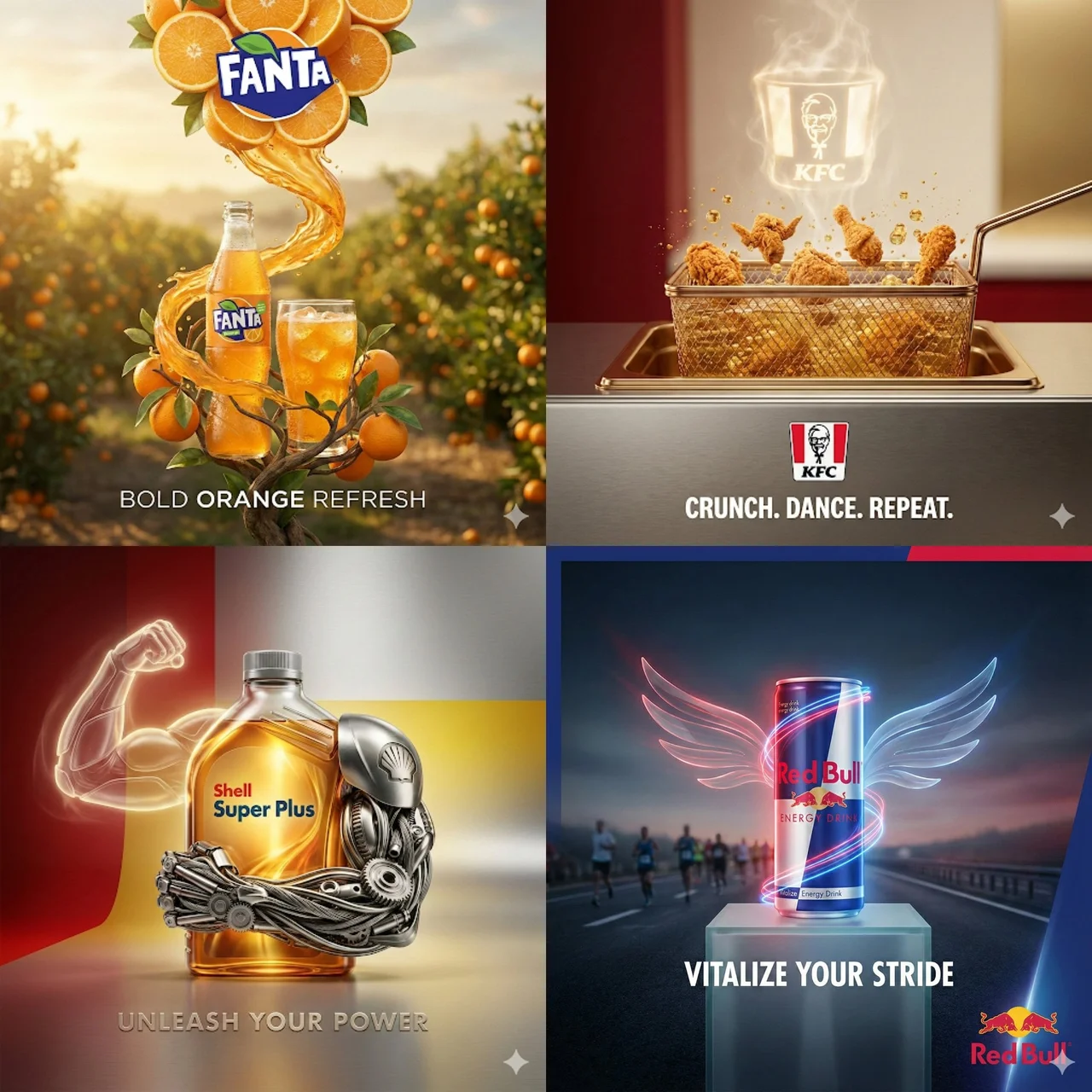 Create a realistic yet surreal creative advertisement