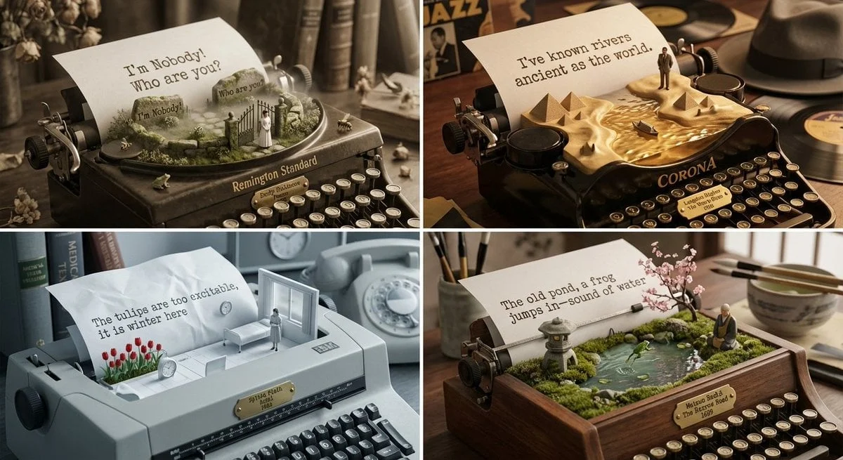 Role Literary Curator Typewriter Sculptor