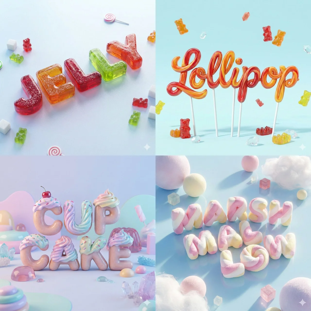 A smooth ultra-realistic 3D render of the word YOUR
