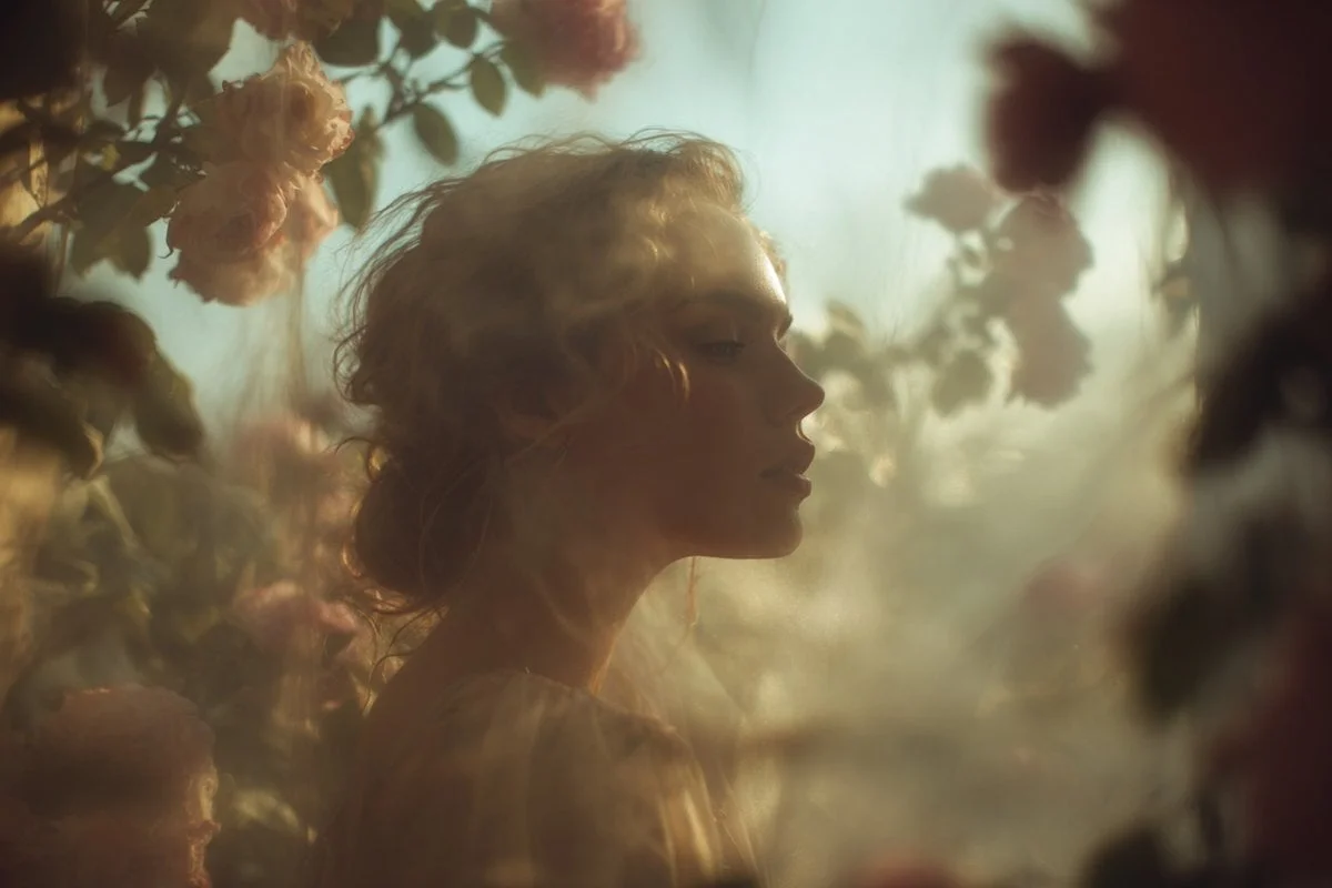 A soft-focus dream photograph of a subject in a