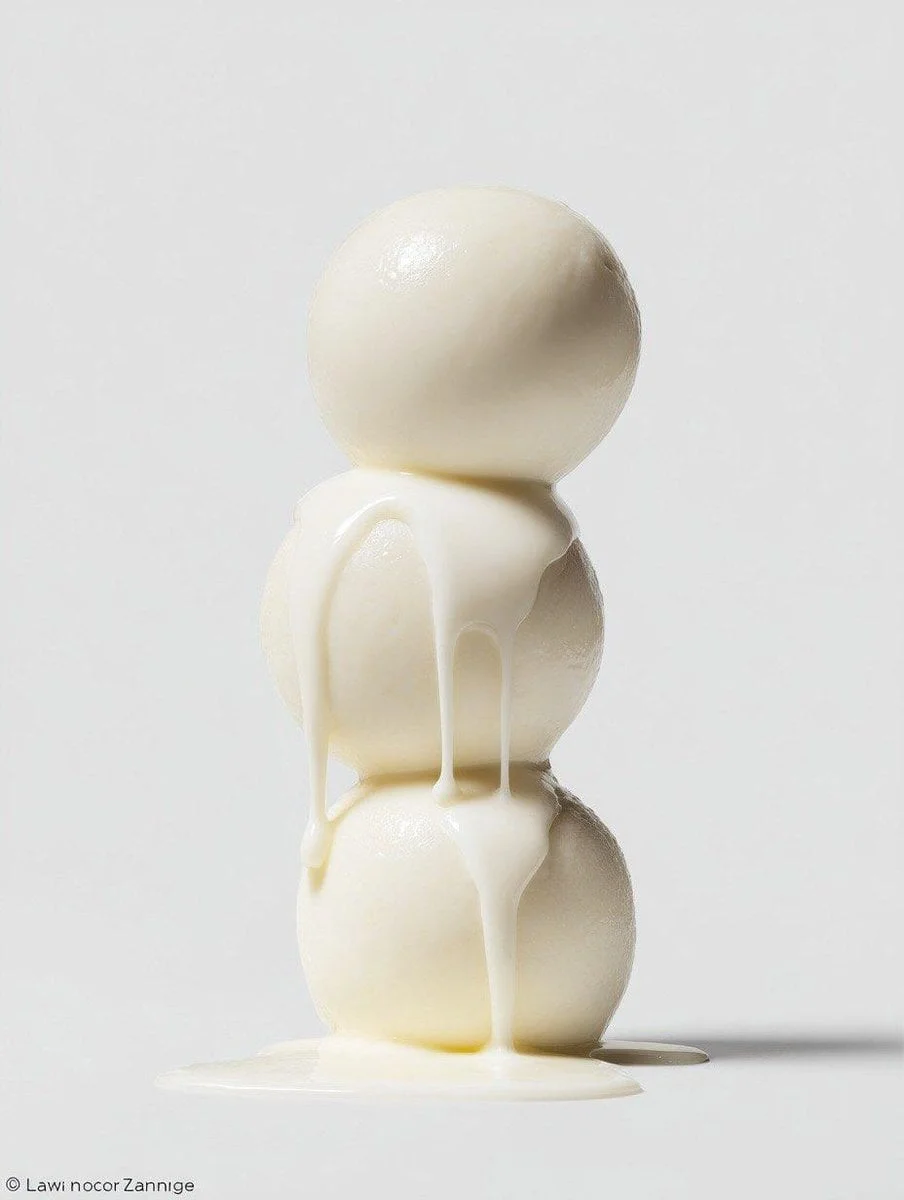 a stack of three FOOD ITEM with LIQUID dripping