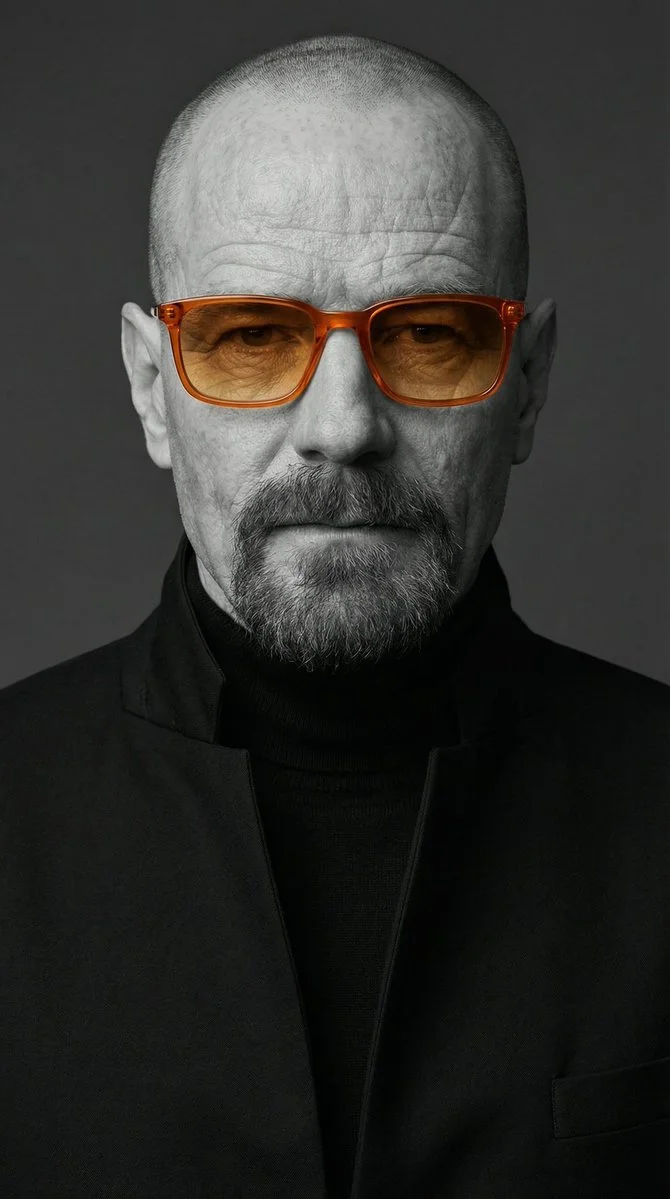 A studio-style close-up editorial portrait of a person