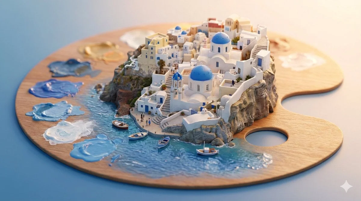 Create a stylized miniature 3D diorama viewed from a