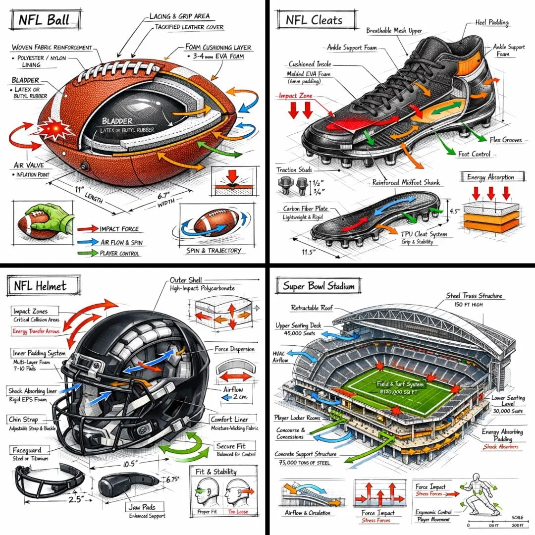 Create a technical infographic of OBJECT with a