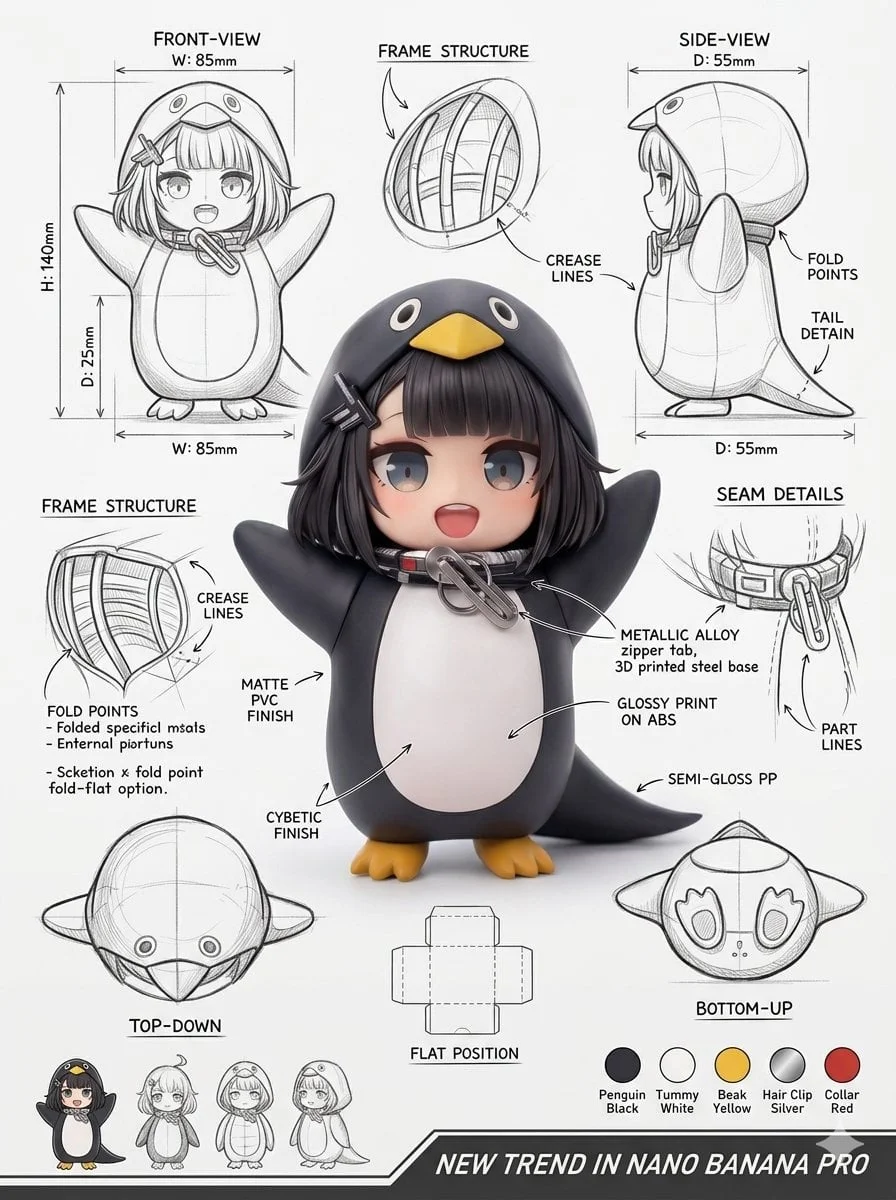 Using the attached image create an illustration sheet