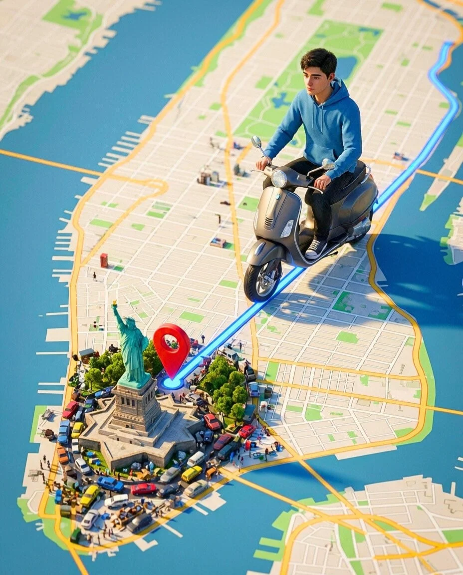 Vertical 4 5 surreal 3D scene featuring a photorealistic