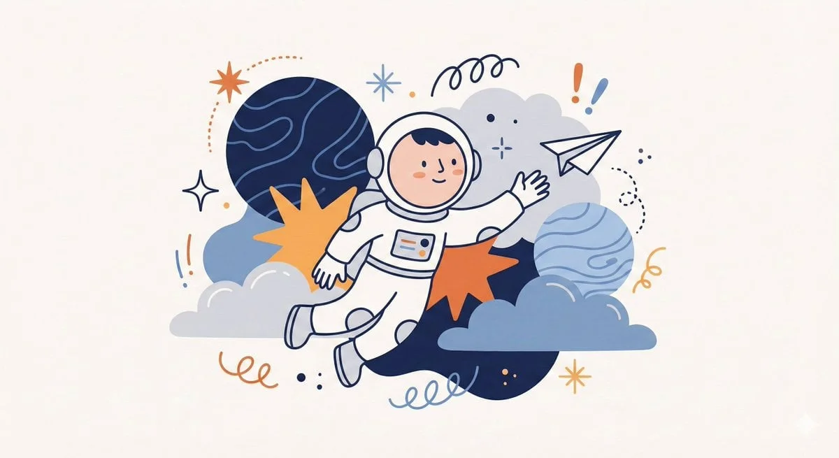 Create a whimsical playful illustration featuring