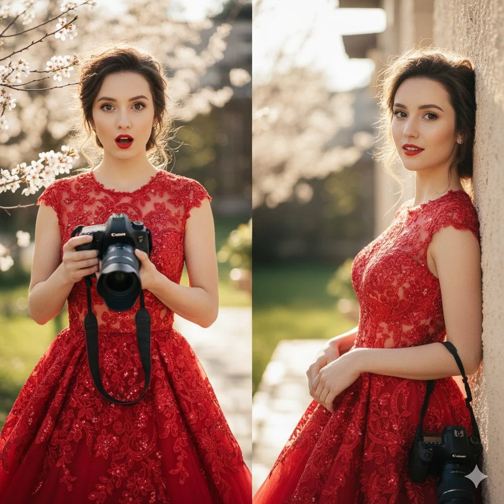 A young woman with an elegant polished look